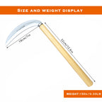 SHANFEEK Grass Sickle Hoe Gardening Handheld Tool Weeding Tools for Garden (Beige)