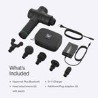 Hypervolt Plus, Featuring Quiet Glide Technology - Handheld Percussion Massage Gun | 3 Speeds, 5 Interchangeable Heads | Helps Relieve Sore Muscles and Stiffness (Hypervolt Plus w/Bluetooth)