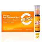 KWANGDONG Vita500 Daily Immune Support Shot - 13 Vitamins 8 Minerals Immunity Booster Supplement, Liquid Vitamin C Drink, Ready to Drink Energy Shot, Korean Vitamin Supplement, 0.75 Fl Oz (7 Bottles)
