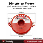 Boviisky Gate Valve Lockout with Safety Padlock, Big Size, 1 Set,2.5" to 5" in Dia Valve Handles,Outdoor Water Hose Bib Lock for Faoucet Locks,Propane Tank