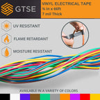 GTSE - Yellow Electrical Tape 3 Rolls, 3/4in x 66ft, UL/CSA Listed