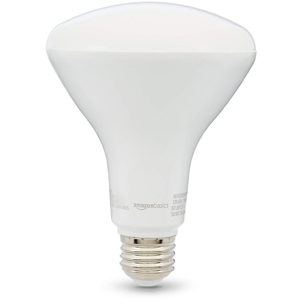 Amazon Basics 65W Equivalent, Daylight, Dimmable, 10,000 Hour Lifetime, BR30 LED Light Bulb | 2-Pack