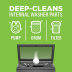 Affresh Washing Machine Cleaner, Helps Power Away Odor Causing Bacteria & Grime Deep Inside Pump, Valve & Hoses, 6 Time Release Tablets, 6 Month Supply