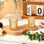 DARJEN 24 Pcs Gold Tea Lights Candles Holders for Wedding Centerpieces
