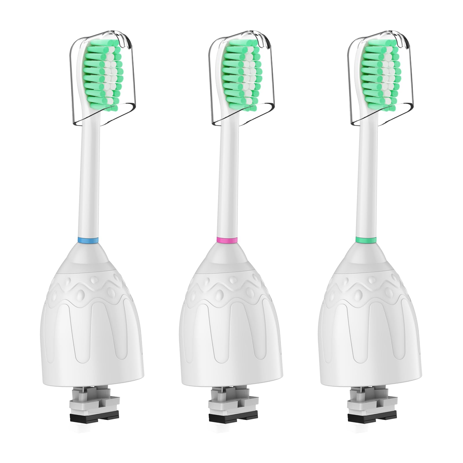 Replacement Toothbrush Heads for Philips Sonicare E-Series/Essence/Xtreme/Elite and Other Screw-on Electric Toothbrush Models, 3 Pack, Dupont Bristles