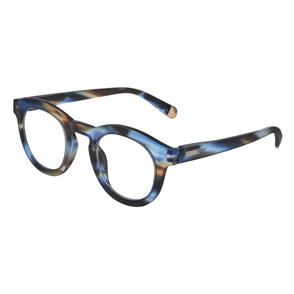 Peepers by PeeperSpecs Oprah's Favorite Women's Stardust Round Blue Light Blocking Reading Glasses - Multi Horn +1.75