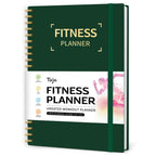 Fitness Workout Journal for Women & Men, A5(5.5" x 8.2") Workout Log Book Planner for Tracking, Progress, and Achieving Your Wellness Goals-Dark Green