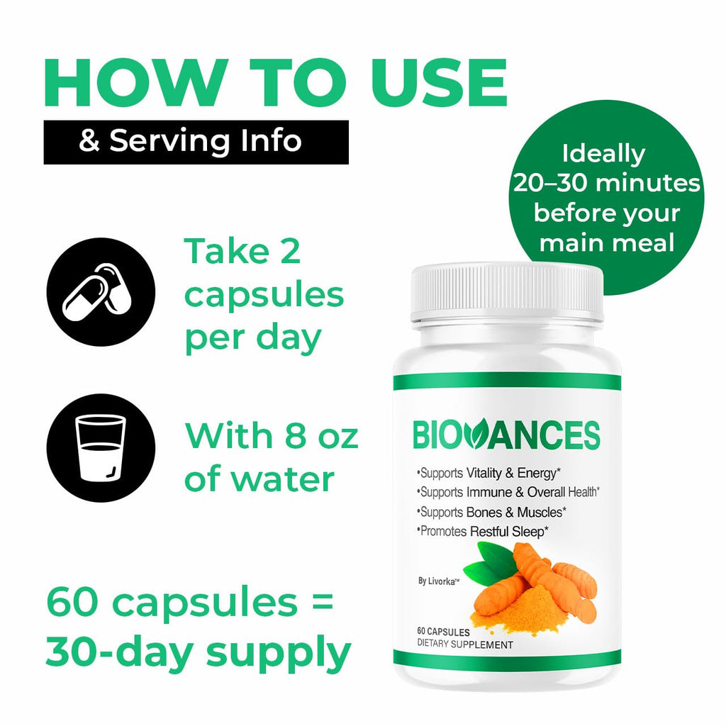 Biovances Capsules, Official Bio Vances Pills Advanced Supplement Premium Formula - Maximum Strength, Natural Biovance Support for Overall Health & Wellness Reviews, 60 Capsules for 1 Month