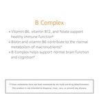 Amazon Elements B Complex, High Potency, 83% Whole Food Cultured, Supports Immune and Normal Energy Metabolism, Vegan, 2 Month Supply (Packaging May Vary),65 Capsules (Pack of 2)