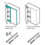 LONTAN 15 Pairs 22 Inch Soft Close Drawer Slides Heavy Duty Dresser Drawer Glides Metal Ball Bearing Full Extension Kitchen Cabinet Rails 100 LB Capacity