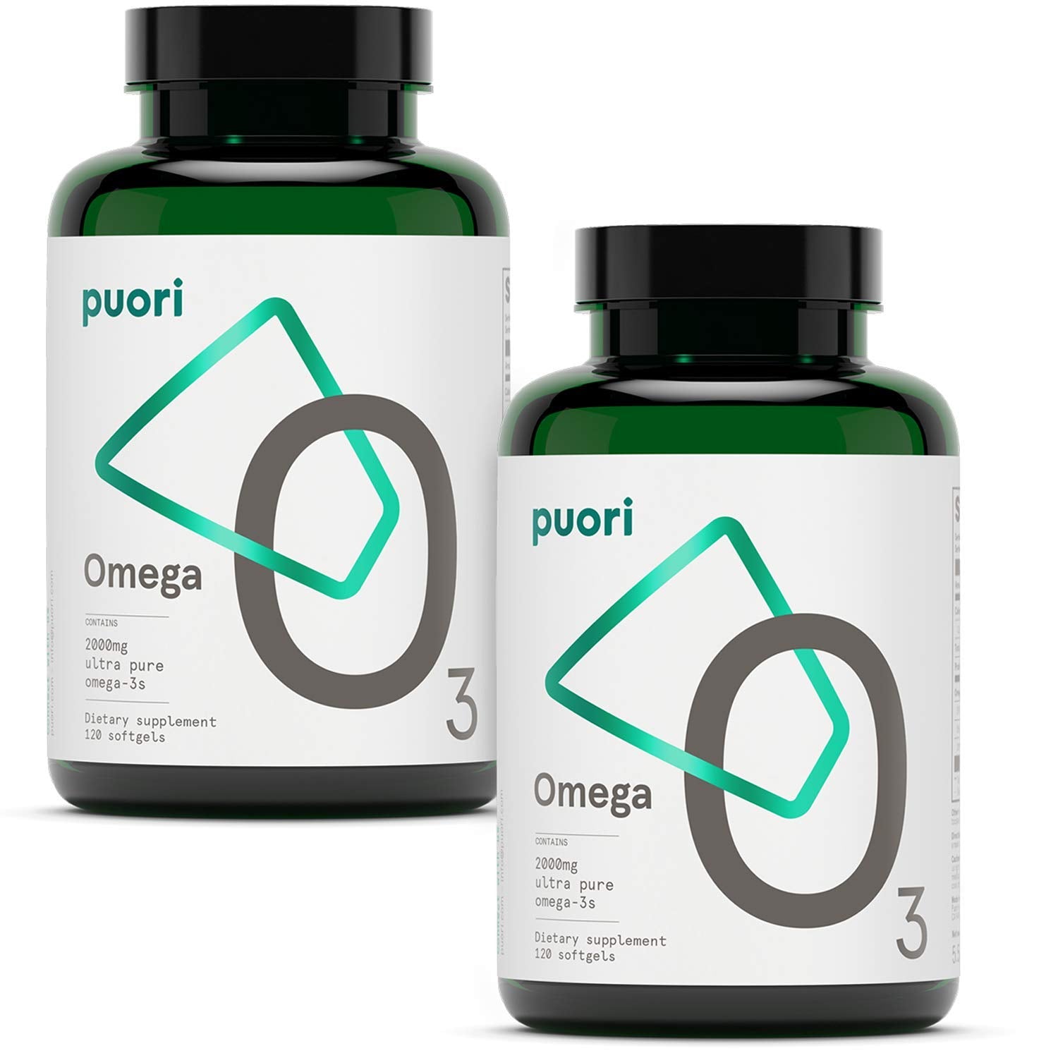 Puori Omega 3 Fish Oil - Ultra Pure 2000mg x 240 Softgels - Heart, Brain and Eye Health Supplement - Burpless, IFOS Certified, Non-GMO Capsules - O3-2000mg EPA 1250mg DHA 500mg