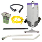 Super Coach Pro 10, 10 qt. Backpack Vacuum w/Horse Hair and Nylon Brush Blend Hard SurfaceTool Kit, 107342, Corded