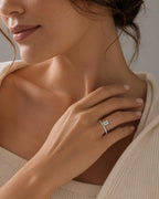 Delzzad Moissanite Wedding Band for Women, Full Eternity Stackable Ring