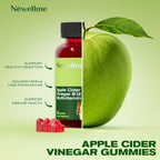 NEWELLME Apple Cider Vinegar Gummies B12 Multivitamin -ACV Supplement Gummy Vitamins, Energy & Detox | Vegan, Non-GMO & Gluten-Free (30)