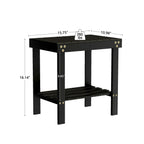 Glavbiku Bamboo Shower Bench, Shower Stool for Shaving Legs with Non-Slip Feet Storage Shelf Safe and Stable, Kids Adults Sauna Chair for Spa, Bathroom, Bedside, Living Room, Outdoor Side Table