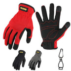 DULFINE High Performance Work Gloves For Men(3 Pairs Pack), High Dexterity Touch Screen For Multipurpose,Excellent Grip (Large)