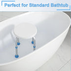 SOUHEILO Adjustable Shower Chair for Inside Shower, HSA/FSA Eligible Round Shower Stool for Inside Bathtub, Tool-Free Shower Seat for Elderly/Senior/Disabled/Pregnant