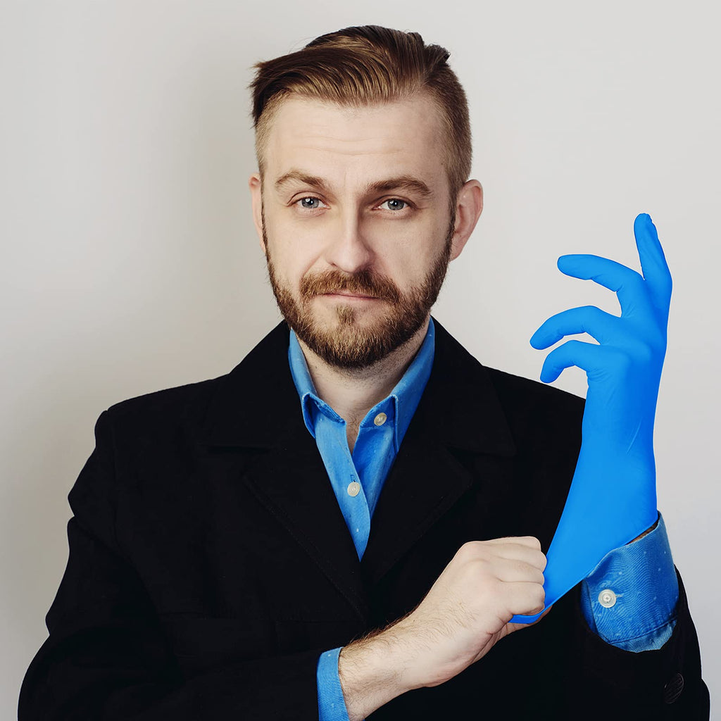PEIPU Nitrile Disposable Gloves(Large, 1000-Pack)，Powder Free, Cleaning Service Gloves, Latex Free