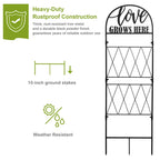 hogardeck 45 * 14 inch Metal Garden Trellis for Climbing Plants Flowers Outdoor,Heavy Duty,Black Coating Rustproof Trellis for Rose, Vegetable, Flowers, Perfect for Training Climbing Plants (1Pcs)