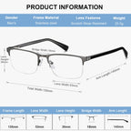 EYECEDAR 5 Pack Reading Glasses for Men Gunmetal Ultra-Thin Stainless Steel Frame Metal Spring Hinges Readers for Men and Women 1.75