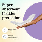 Because Incontinence Pads for Women - Extra Heavy Absorbency, Overnight Postpartum Incontinence Liners, 12hr Nighttime Leak-Free Protection, 20 Count