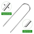 TiTifield 4 Inch U Shape Garden Stakes Irrigation Tubing Stakes 180 Pack