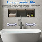 2-Pack Grab Bars for Shower :3 Strong Suction Cups, No-Drill Removable Safety Handrails for Seniors, Elderly and Disabled – Waterproof Bathroom Shower Handle for Toilet, Tub and Shower