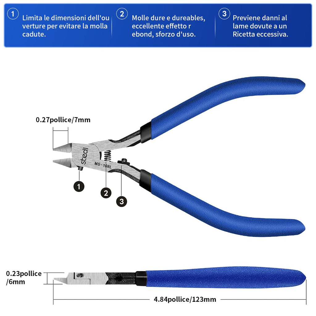 stedi Ultimate Model Nippers,[Left Hand Version] Sprue Cutter Ultra-thin Single-edged Hobby Nipper for Gundam Repairing Plastic Model and Miniature Model, 5-inch