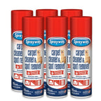 Sprayway Carpet Cleaner (Pet), 19oz, Pack of 6 | Removes Pet Stains & Odors, Foaming Action | Deep Cleans Carpets & Upholstery | Fresh Scent, Quick-Drying Formula