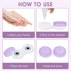 Phyyixs 180 Pack Contact Lens Cases Bulk, Transparent Cute Contact Lens Case for Home & Travel, 6 Color (180)