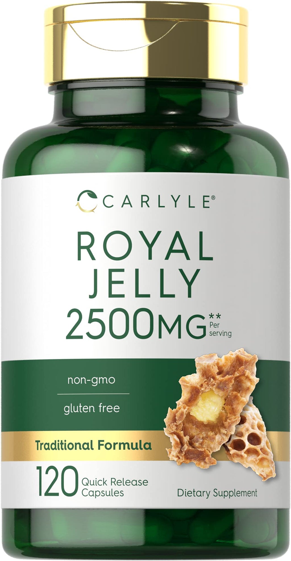 Carlyle Royal Jelly Capsule | 120 Count | Non-GMO and Gluten Free Formula | Traditional Supplement