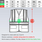 KAYGO Safety Vest with Pockets - High Visibility Reflective Vest ANSI Class 2 Construction Vest (Type R, Not FR) KG0100 (2XL, Sky Blue, 1 Pcs)