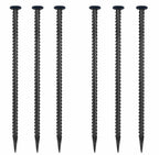 16" Galvanized Rebar Stakes 6 Pack,1/2" Diameter Heavy Duty Ground Anchors