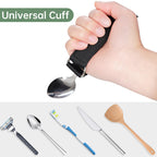 Awaiymi 3 Pack Universal Cuff, Universal Hand Strap for Holding Utensils, Eating Assistance Cuff for Weak Grip & Limited Mobility (3 Different Designs to Suit Various preferences)