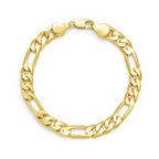 AHSIWC 14K Gold Bracelets for Women & Men Trendy Dainty 7mm Figaro Bracelet for Men Hypoallergenic Gold Chain Bracelet for Women Jewelry Gifts