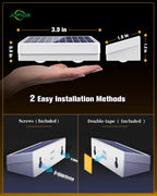 JOFIOS Solar Fence Lights 12 Pack, 50 Lumens Outdoor Fence Solar Lights with 12 Modes RGB Color Glow LED Solar Lights Outdoor Waterproof for Patio, Backyard, Deck, Fence, Railing.（White Shell）