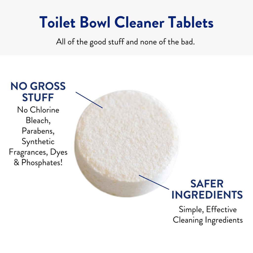 THE CLEAN PEOPLE Toilet Bowl Cleaner | Eco Friendly Toilet Bowl Cleaner Tablets for Removing Hard Water Stains, Rust, and Limescale Buildup (24 Count)