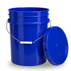 ePackageSupply 5 Gallon Bucket - Food Grade Bucket with Airtight Gasketed Tear Strip Lid, BPA-Free, Heavy-Duty 90 Mil HDPE Plastic Pail, Bulk Storage, Durable Container, Made in USA - Blue, 3 Packs