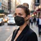 NIWOPO KN95 Face Mask 100 Pack, Individually Wrapped, 5-Ply Breathable Comfortable Safety Mask Filter Efficiency≥95% Against PM2.5 Black masks