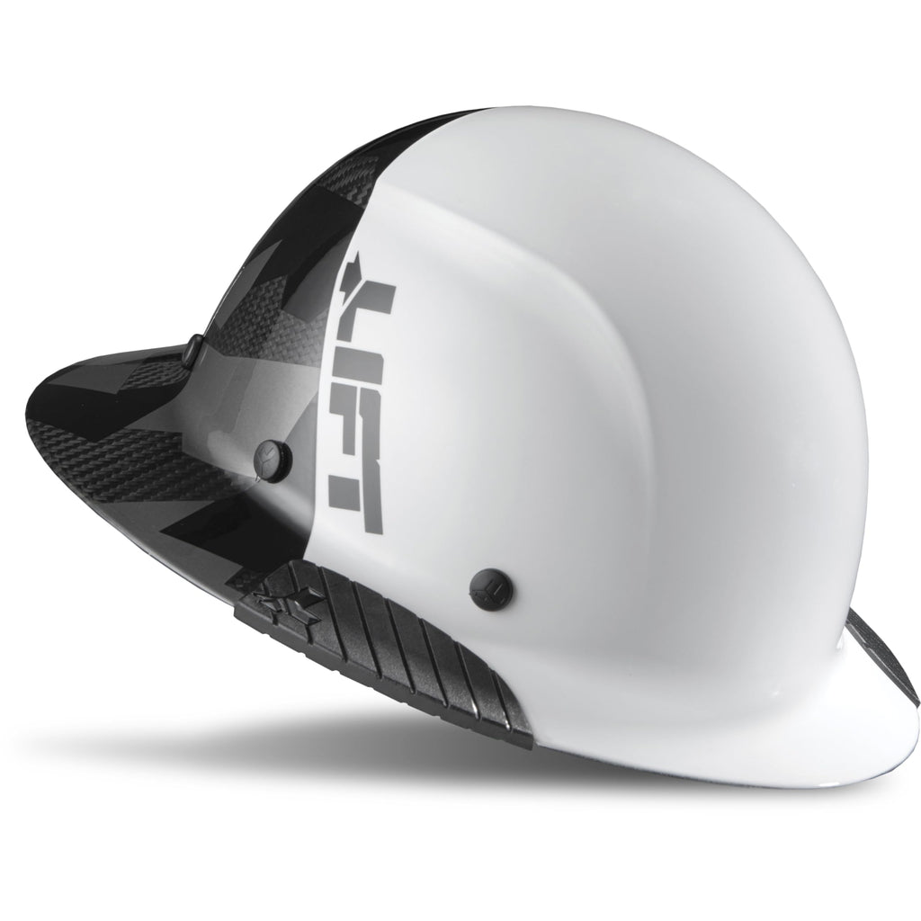 LIFT Safety HDF50C-20CK DAX Carbon Fiber Full Brim 50-50, White/Black Camo