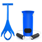Jellas 4.0 Inch Wide Sock Aid Kit - Long Rope Assist Device for Seniors, Limited Mobility, Post-Surgery | No Bend Sock Helper & Remover | Easy On/Off Socks Tool (Blue)