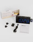 Mesqool Digital Projection Alarm Clock with Dual Alarms, 5 Levels Dimmer
