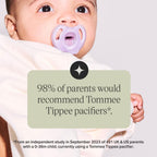 Tommee Tippee Ultra-Light Silicone Pacifier, 0-6 Months Blue & Green