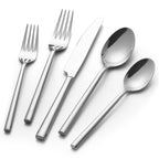 Alata Potter 20-Piece Forged Silverware Set Stainless Steel Flatware Set Cutlery Set,Service for 4,Mirror Finish,Dishwasher Safe