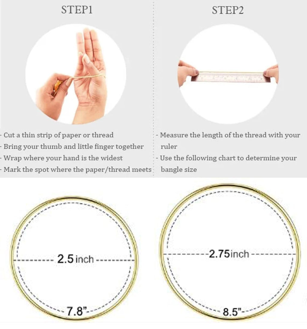 Edforce Stainless Steel Glossy Thin Round Bangle Bracelet Set for Women, Set of 7 (Gold, 7.8)