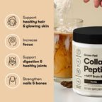Perfect Keto Collagen Peptides Protein Powder with MCT Oil, Grass Fed, Hydrolyzed Collagen, Type I & III Supplement, Keto Coffee Creamer, Vanilla