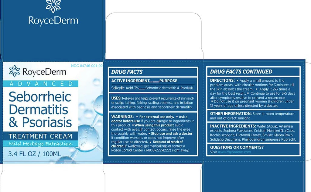 Roycederm Seborrheic Dermatitis Cream, Scalp Treatment for Psoriasis, Folliculitis, Dry Scalp, Dandruff, Anti-Itch Cream for Soothing Relief - 2 Pack