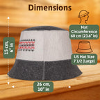 SHSH trade group Ukrainian Wool Sauna Hat Embroidered Ornament Vyshyvanka Ukraine Banya Bucket Sauna Hat for Women and Men Finnish Banya Cap