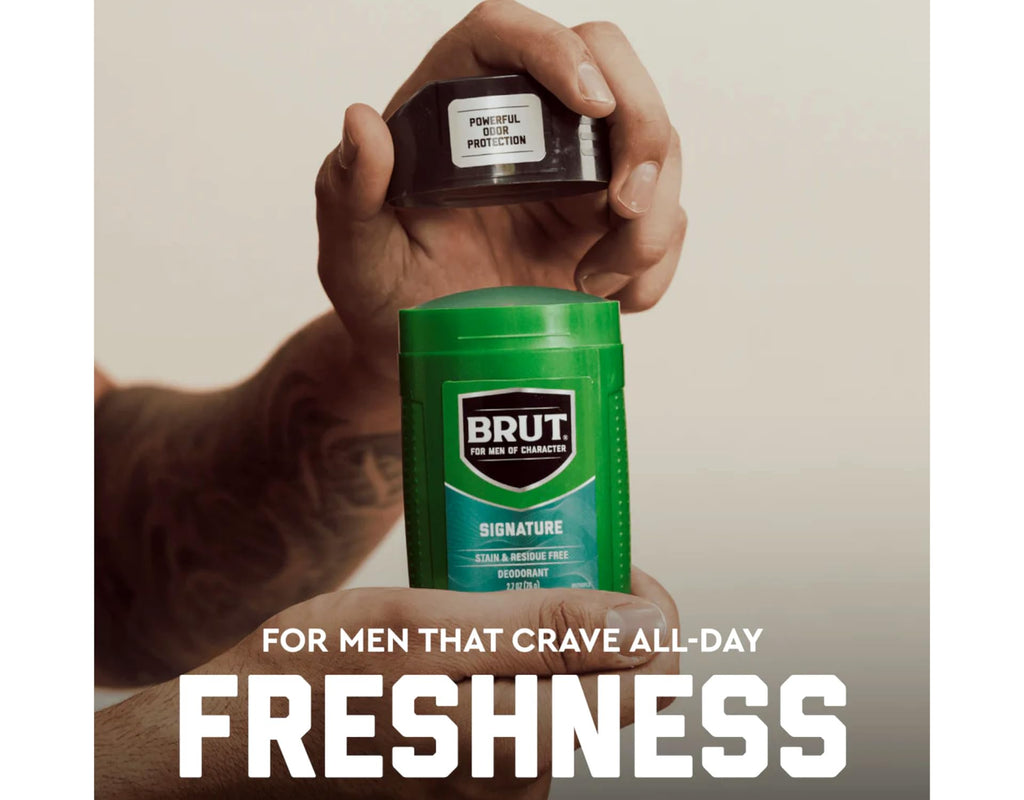 Brut Deodorant Signature Fragrance 2.7 oz / 76 g (Pack of 6)