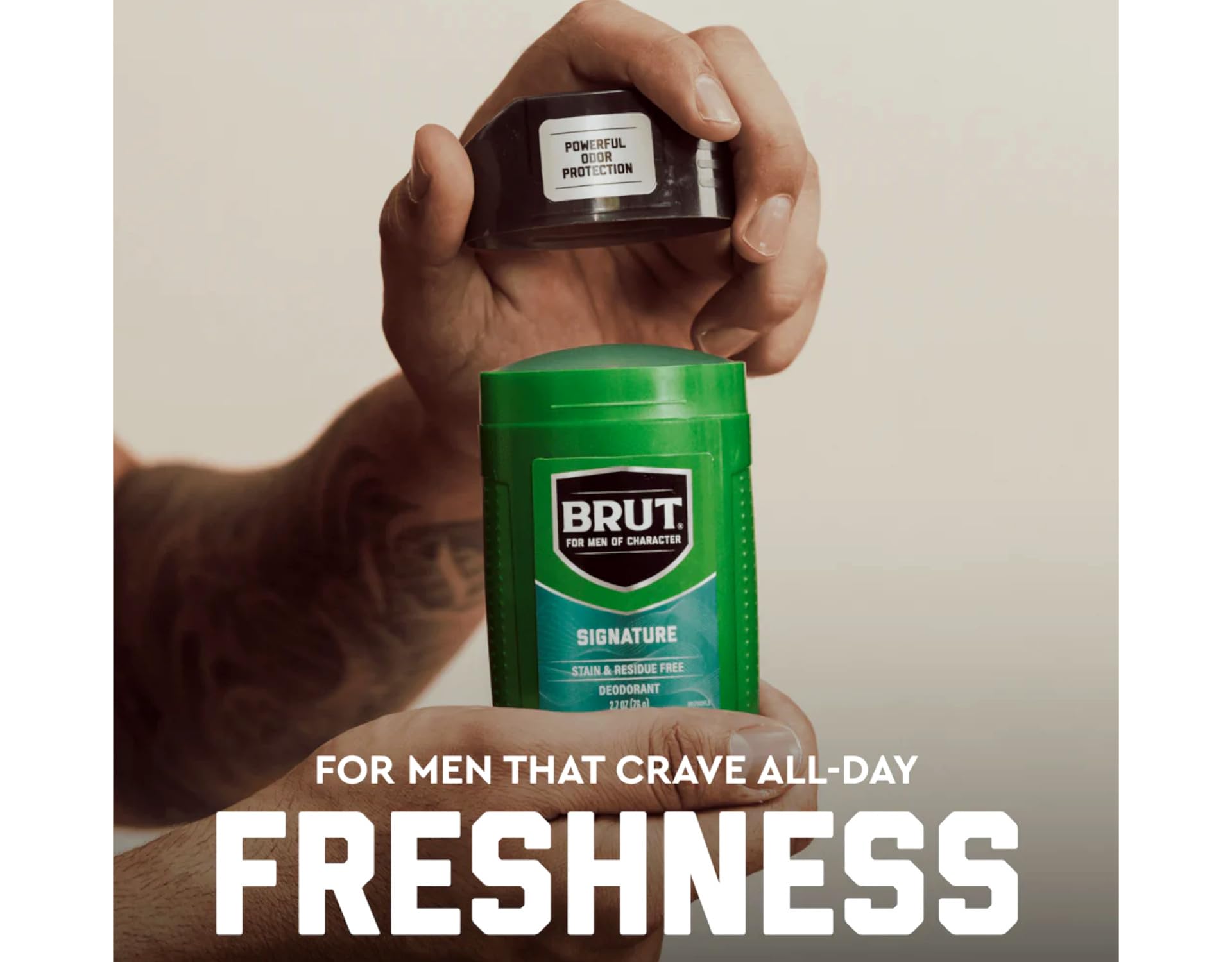 Brut Deodorant Signature Fragrance 2.7 oz / 76 g (Pack of 6)